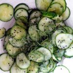 Cucumbers with lime and tarragon from Saladish. 